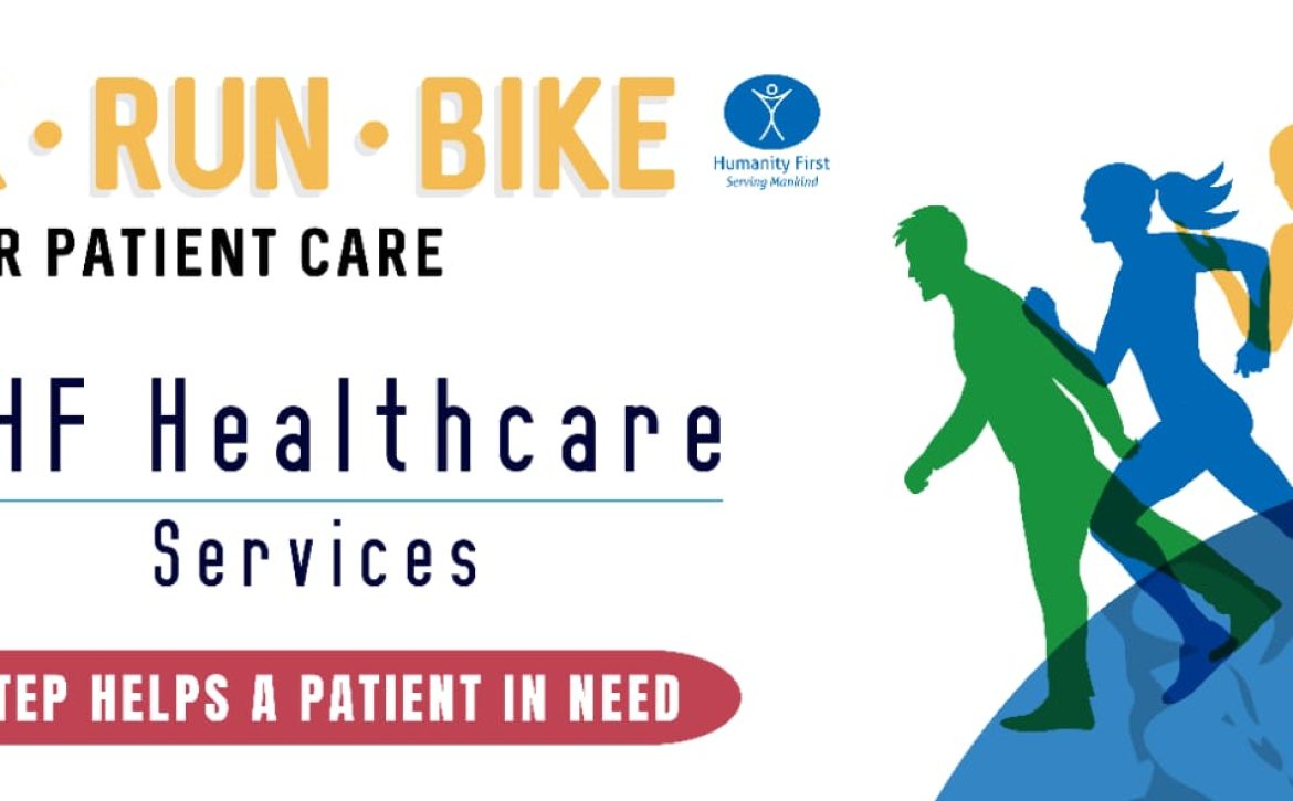 HF Healthcare Global Walk, Run & Bike for Patient Care campaign banner